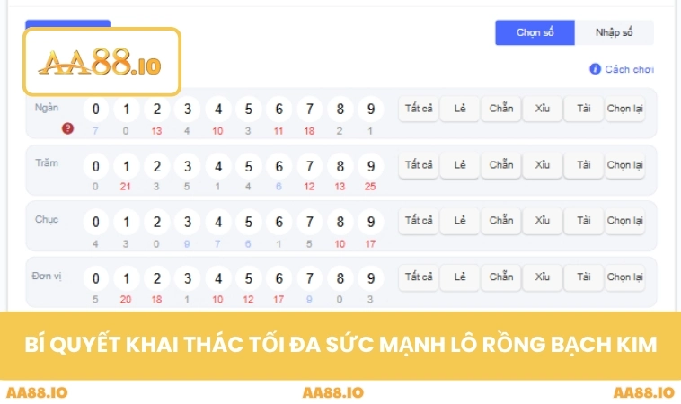 Bí quyết khai thác tối đa sức mạnh lô rồng bạch kim