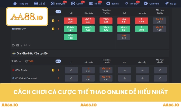 Thể Thao AA88 3 Cách chơi cá cược thể thao online dễ hiểu nhất