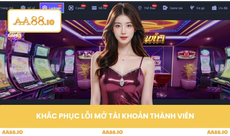 Khắc phục lỗi mở tài khoản thành viên