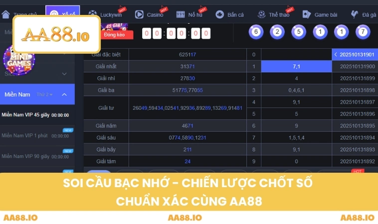 Soi Cầu Bạc Nhớ - Chiến Lược Chốt Số Chuẩn Xác Cùng AA88