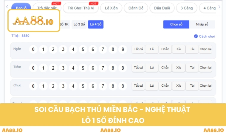 Soi Cầu Bạch Thủ Miền Bắc - Nghệ Thuật Lô 1 Số Đỉnh Cao